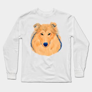 Collie dog face Long Sleeve T-Shirt